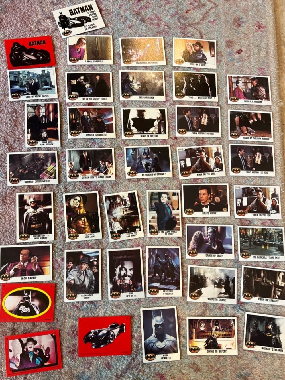 Batman Topps 40 card collection Vintage 1989